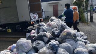 秋の古着古布回収 最終日!